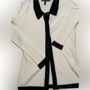 WHBM Black and white cardigan